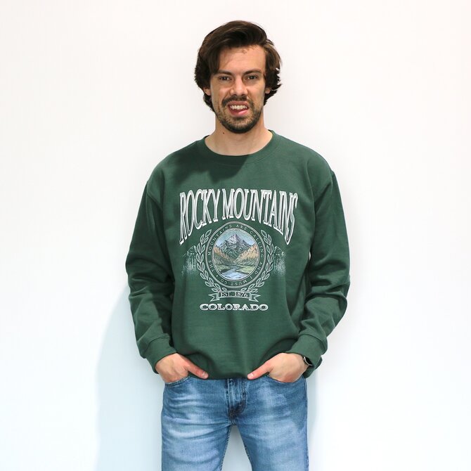 Prairie Mtn Screening Rocky Mountains Colorado Sweatshirt