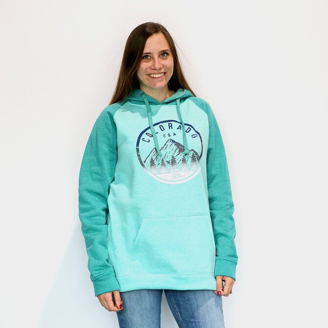 SALT CREEK INC Lingo Raglan Hooded Sweatshirt