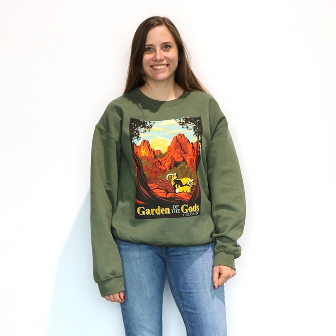 GREAT MOUNTAIN WEST Garden of the Gods Retro Crew T-Shirt