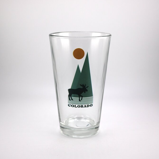 Snow Business Usa Pint Glass - Mountain/Moose