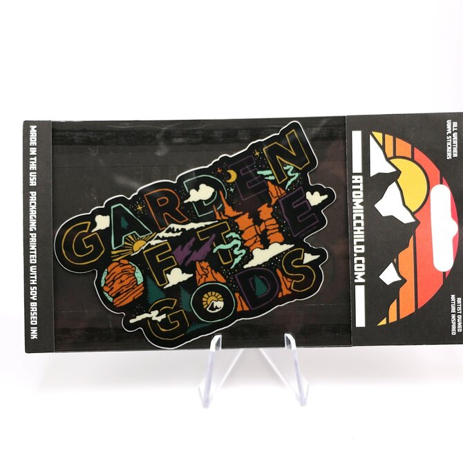 Atomicchild Llc Sticker - Garden of the Gods Name Plate