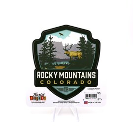 Pumpernickel Press STICKER-ELK ROCKY MOUNTAINS CO EMBLEM