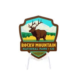 Pumpernickel Press MAGNET-ELK/LONGS PK RMNP WD EMBLEM