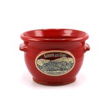 DENEEN POTTERY SOUP CROCK-Red Large