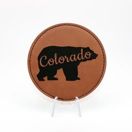TANGICO Coaster - Bear Colorado Rawhide Leather