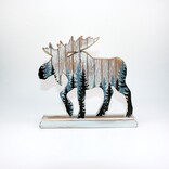 Lipman Gifts DECOR-MOOSE/TREES WD