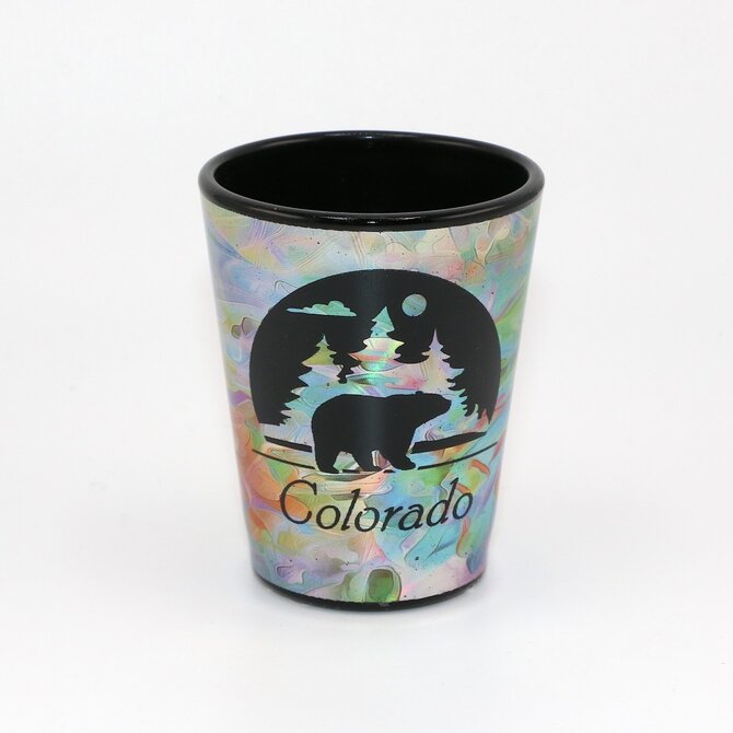 Lipman Gifts SHOT-FOIL BLK BEAR SWIRL