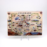 Xplorer Maps Wood Postcard - Colorado Map