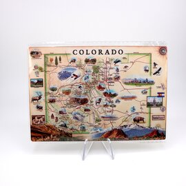 Xplorer Maps Wood Postcard - Colorado Map