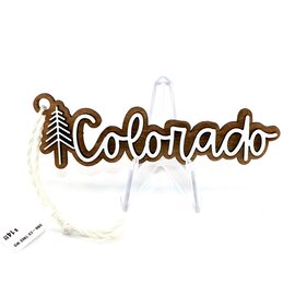 TRENDY TRAVELER ORNAMENT - CO TREE WOOD
