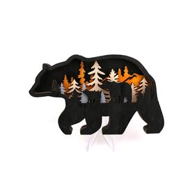Lipman Gifts *FIG-BEAR W/ SCENE LAYERED WD
