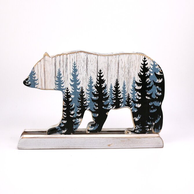 Lipman Gifts DECOR-BEAR/TREES WD