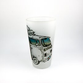 Wild Tribute Retro Microbus and Pikes Peak Frosted Pint Glass