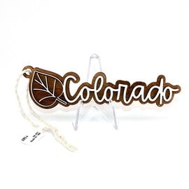 TRENDY TRAVELER ORNAMENT-CO Aspen Leaf Wood