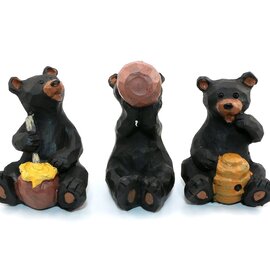 Lipman Gifts Figurine - Bear w/Honey 3 Assorted Lipman Gifts Figurine - Bear w/Honey 3 Assorted