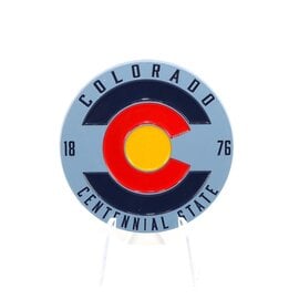 MAGNET - CO FLAG ROUND METAL 1876
