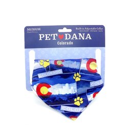 Pet Bandana -CO Flag Medium