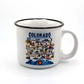 Mug - Colorado Map White Mug - Colorado Map White