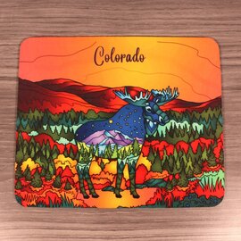 ALASKA WILD AND FREE Mousepad - Moose in Fall Colorado