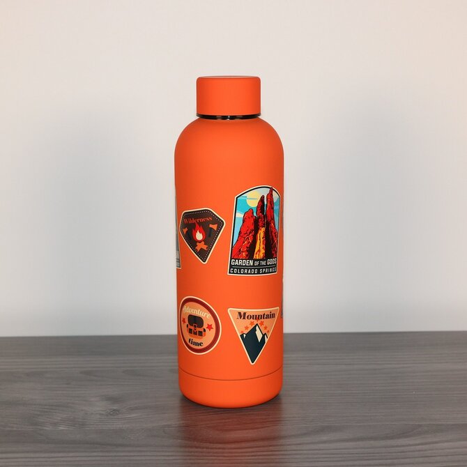 A&f Souvenir Water Bottle - Orange w/Stickers