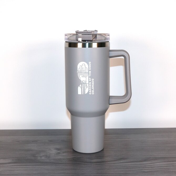 A&f Souvenir TUMBLER-GREY W/ HNDL SS 40OZ