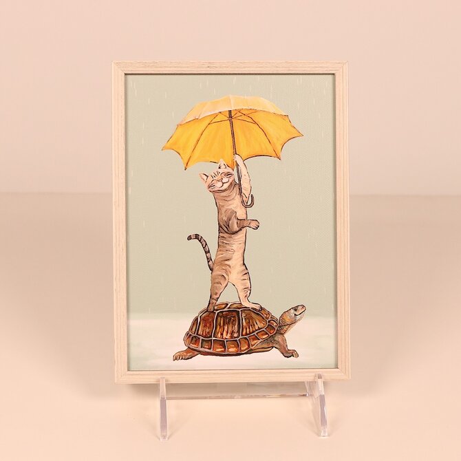Greenbox Art MINI FR-CAT/TURTLE RAINY DAY PARADE