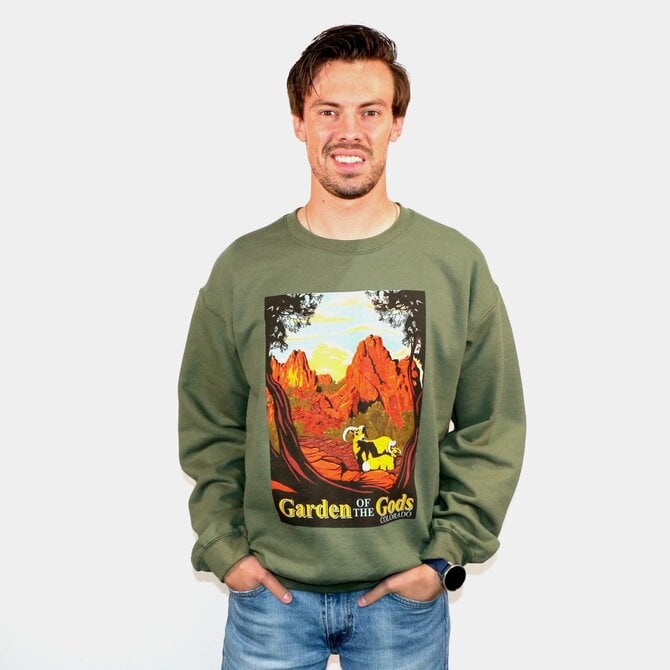 GREAT MOUNTAIN WEST Garden of the Gods Retro Crew T-Shirt