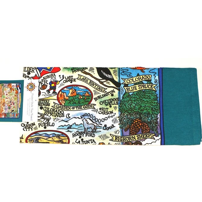 Kay Dee Designs Tea Towel - CO Map