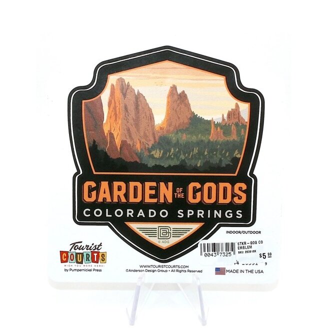 Pumpernickel Press STICKER-GARDEN OF THE GODS CO EMBLEM