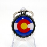 Monterey KEYCHAIN BOTTLE OPENER-CO FLAG BOTTLE CAP