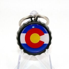 Monterey KEYCHAIN BOTTLE OPENER-CO FLAG BOTTLE CAP