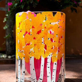 Gelinde Dittrich Des 10" Vase - Gold Aspen