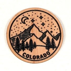 M & W Design Co Mini Wood Sticker - Colorado Night Sky