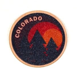 M & W Design Co MINI WOOD STICKER-CO FOREST SUNSET