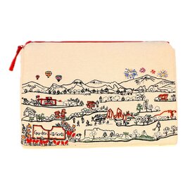 BEYOND CUSHIONS Embroidered Makeup Bag - Garden of the Gods