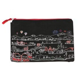 BEYOND CUSHIONS Embroidered Makeup Bag - Garden of the Gods