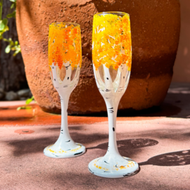 Gelinde Dittrich Des Champagne Glass - Gold Aspen
