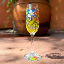 Gelinde Dittrich Des Champagne Glass - Colorado Wildflowers