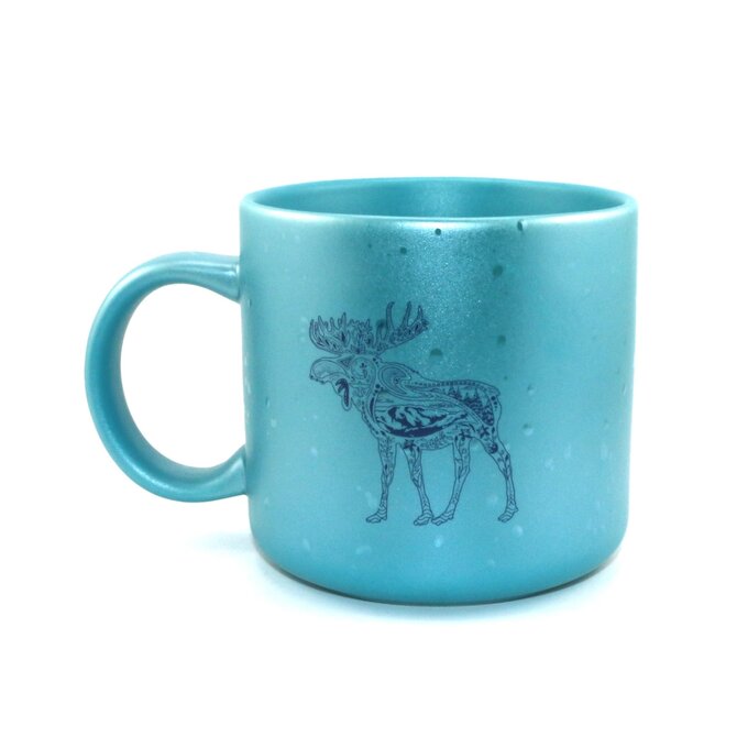 A&f Souvenir MUG-TRIBAL MOOSE TEAL CO/RM