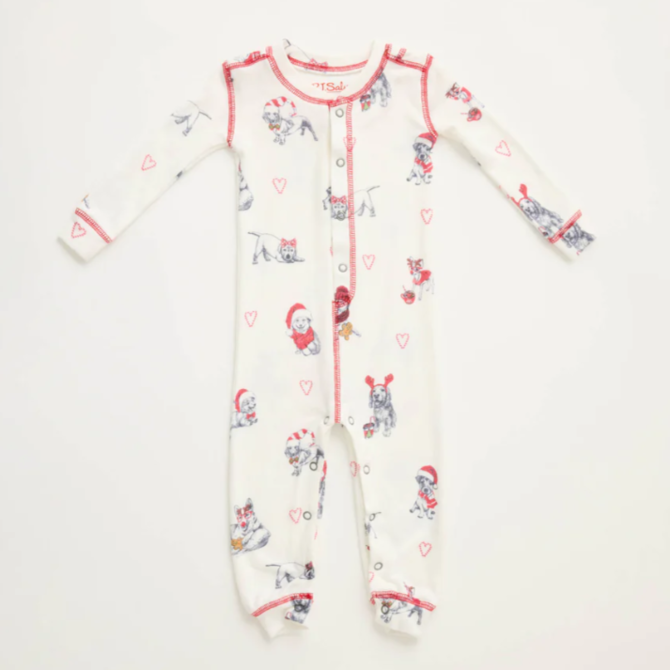 PJ Salvage Infant Onesie - Candy Cane Lane