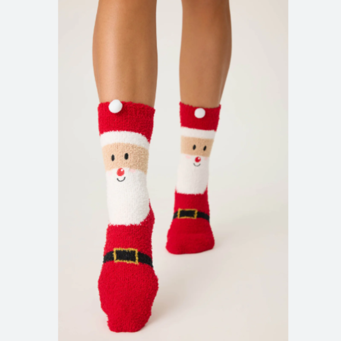 PJ Salvage Socks - Santa & Martini