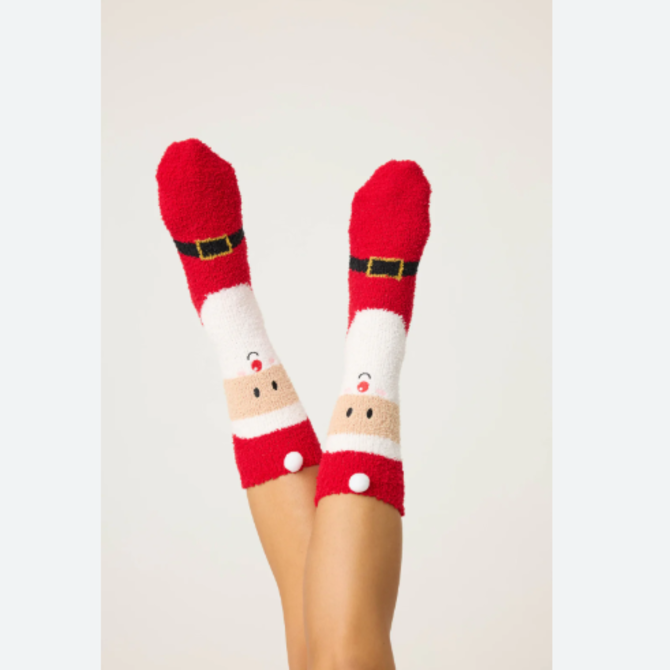PJ Salvage Socks - Santa & Martini