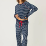 PJ Salvage Top - Long Sleeve Snowflake Kisses