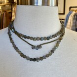 Original Hardware Necklace - Labradorite Coin