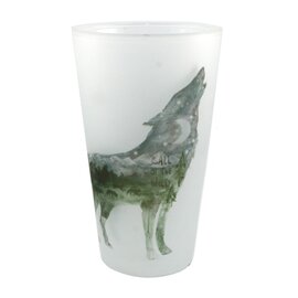 Wild Tribute PINT GLASS-CALL OF WILD WOLF FROST Wild Tribute PINT GLASS-CALL OF WILD WOLF FROST