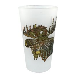 Wild Tribute PINT GLS-BOHO MOOSE FROST