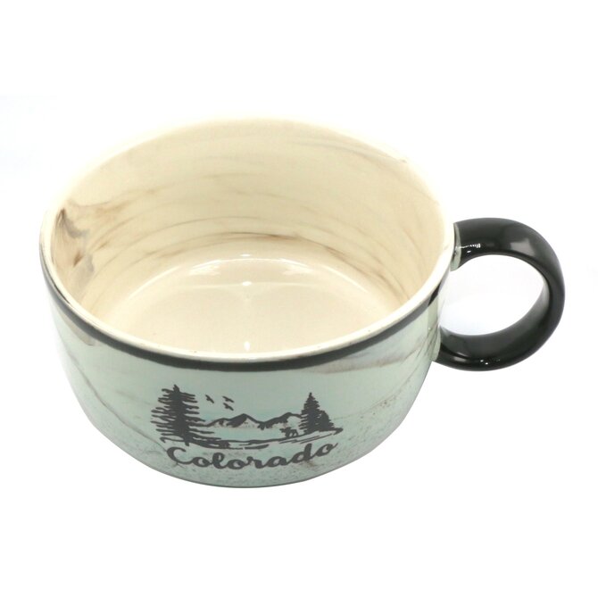Sanborn Souvenir Co. Inc. SOUP MUG-BLK MARBLE CO