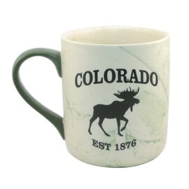 GREAT MOUNTAIN WEST MUG-MOOSE GRN SWIRL CO