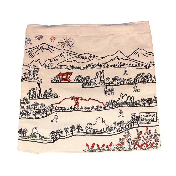 BEYOND CUSHIONS Embroidered Skyline Tote Bag - Garden of the Gods