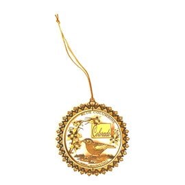 JACKSON PACIFIC Ornament - Colorado Lark Bunting/Flower